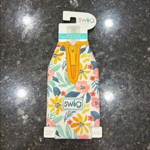 Swig Insulated Bottle Coolie with Floral Design